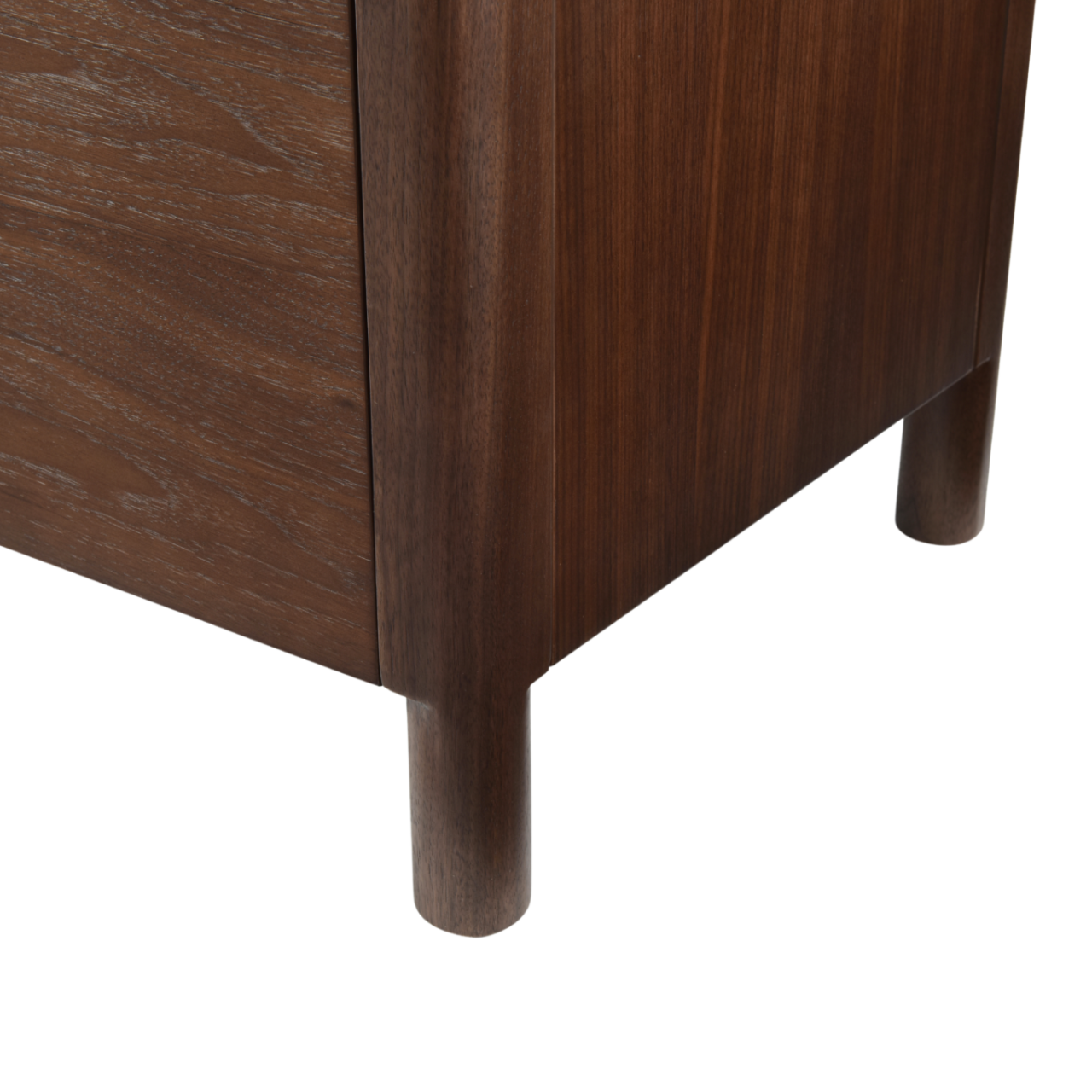 Willow Walnut Brown Wood & Grey Marble TV Unit